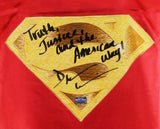 Dean Cain Signed Superman Gold Logo Cape With Truth, Justice, & The American Way
