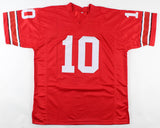 Troy Smith Signed Ohio State Buckeyes Jersey (PSA QR) Heisman Trophy 2006