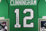 RANDALL CUNNINGHAM (Eagles kelly green SKYLINE) Signed Auto Frame Jersey Beckett