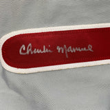 Autographed/Signed Charlie Manuel Philadelphia Grey Jersey PSA/DNA COA