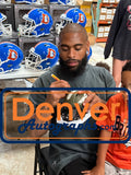 Jonathon Cooper Autographed Denver Broncos 22 STS Mini Helmet Beckett WIT 52791