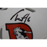 Troy Franklin Autographed Denver Broncos 23 Snowcap Mini Helmet Beckett 48001