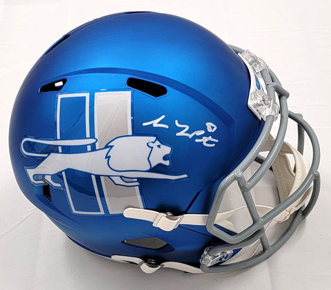 Sam LaPorta Signed Detroit Lions 2023 ALT Speed Replica Helmet Beckett Witnessed