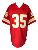 Christian Okoye Kansas City Signed Red Football Jersey JSA