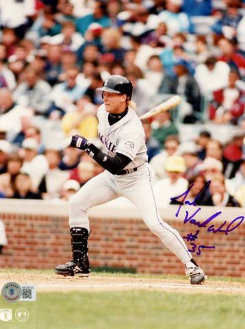 John Vander Wal Autographed Colorado Rockies 8x10 Photo Beckett 50389