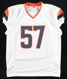 Dre Greenlaw Signed Denver Broncos White Jersey (Beckett) Ex-Arkansas Razorback