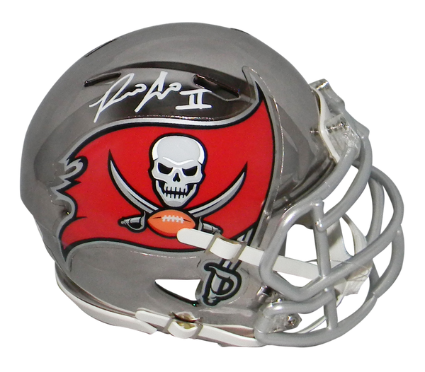 RONALD JONES II AUTOGRAPHED TAMPA BAY BUCCANEERS CHROME SPEED MINI HELMET JSA