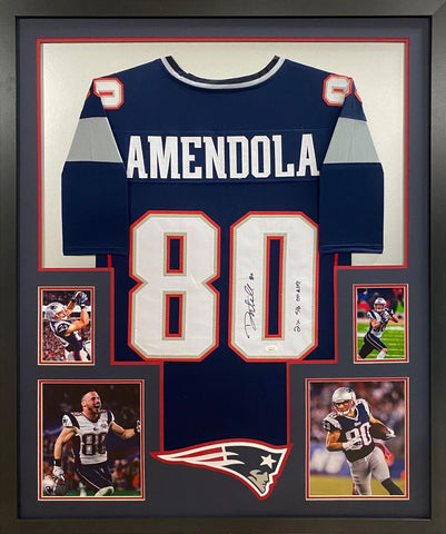 Danny Amendola Autographed Signed Framed Patriots New England Jersey JSA