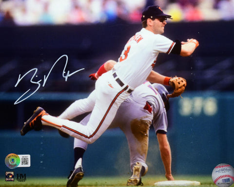 Billy Ripken Autographed Baltimore Orioles 8x10 Fielding Photo- Beckett W Holo