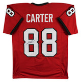 Georgia Jalen Carter Authentic Signed Red Pro Style Jersey JSA Witness