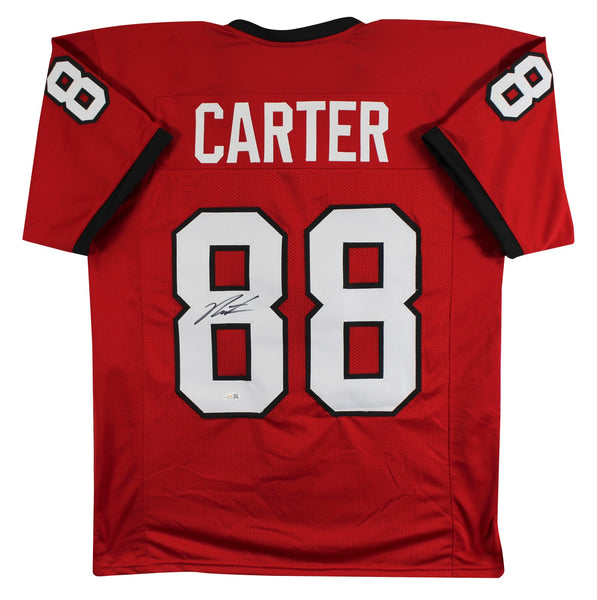 Georgia Jalen Carter Authentic Signed Red Pro Style Jersey JSA Witness