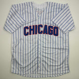 Autographed/Signed Joe Maddon Chicago Pinstripe Baseball Jersey JSA COA