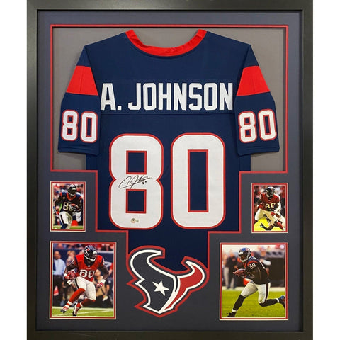 Andre Johnson Autographed Signed Framed Houston Texans Jersey BECKETT