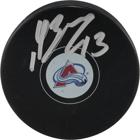 Valeri Nichushkin Autographed/Signed Colorado Avalanche Logo Puck Beckett 53937