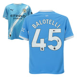 Mario Balotelli Signed Manchester City Soccer Jersey #45 with Beckett COA