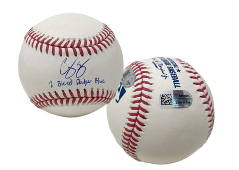 Corey Seager Autographed "I Bleed Dodger Blue" MLB Baseball Fanatics