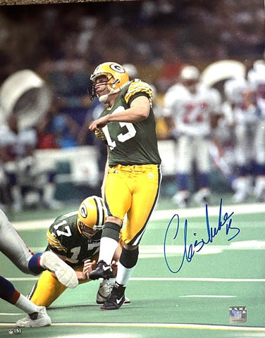 Packers Super Bowl XXXI Champ CHRIS JACKE Signed 16x20 Photo #1 AUTO - BAS
