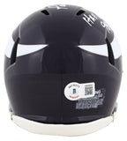 Vikings Paul Krause "Hall Of Fame 98" Signed Speed Mini Helmet BAS Wit #1W026509