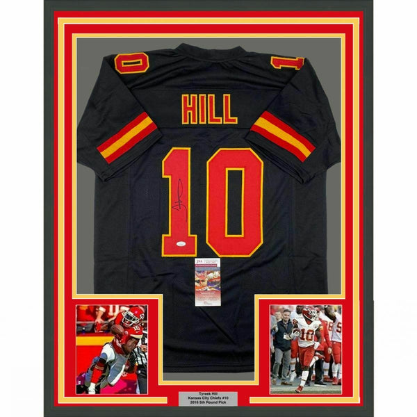 FRAMED Autographed/Signed TYREEK HILL 33x42 Kansas City Black