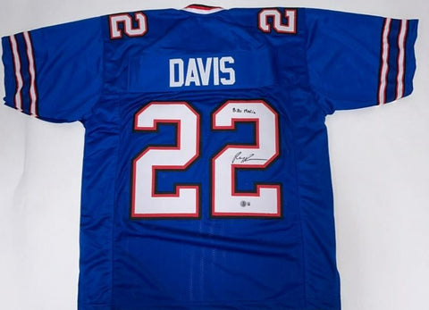 Ray Davis Signed Buffalo Bills Jersey Inscribed "Bills Mafia" (Beckett) 2024 Pck
