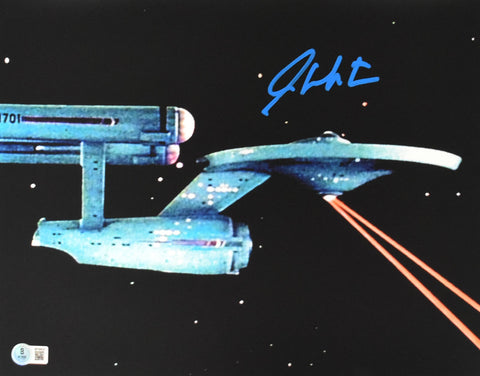William Shatner Autographed Star Trek 11x14 USS Enterprise Photo- Beckett W Holo