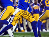 JARED GOFF AUTOGRAPHED 16X20 PHOTO LOS ANGELES RAMS FANATICS HOLO STOCK #194858