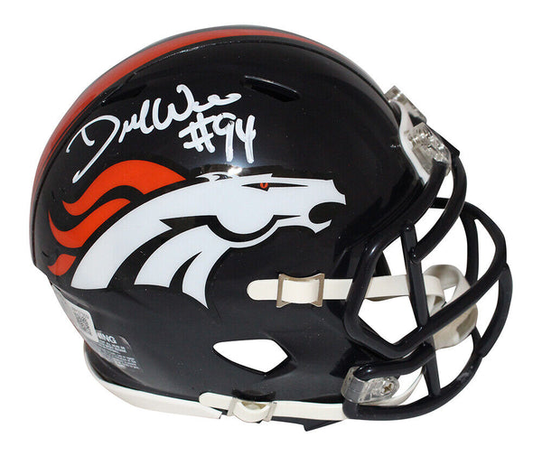 Demarcus Ware Signed Denver Broncos Speed Mini Helmet Beckett 40646
