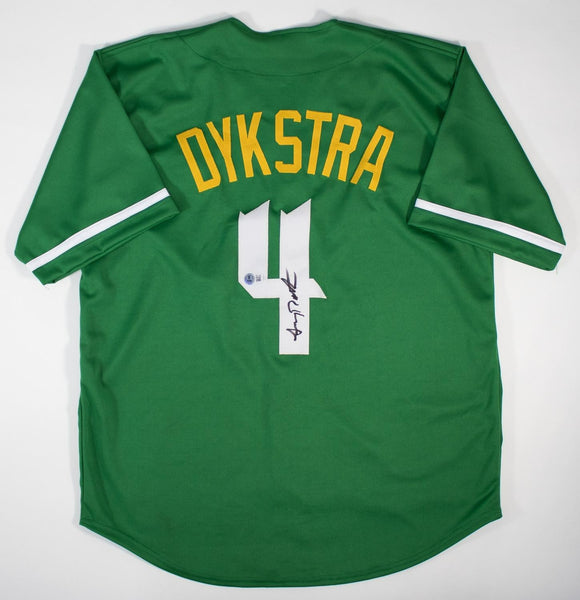 Lenny Dykstra Signed Philadelphia Phillies St Patty's Day Spring Jersey /Beckett
