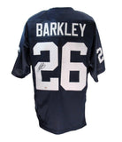 Saquon Barkley Autographed Blue Custom Jersey Penn State PSA/DNA 183600