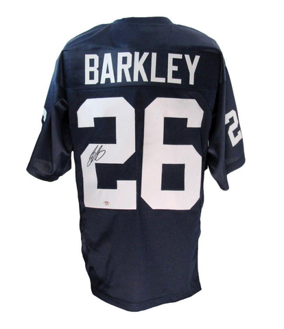 Saquon Barkley Autographed Blue Custom Jersey Penn State PSA/DNA 183600