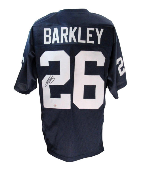 Saquon Barkley Autographed Blue Custom Jersey Penn State PSA/DNA 183600