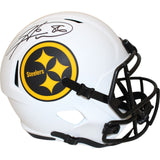 Hines Ward Autographed/Signed Pittsburgh Steelers F/S Lunar Helmet Beckett 48612