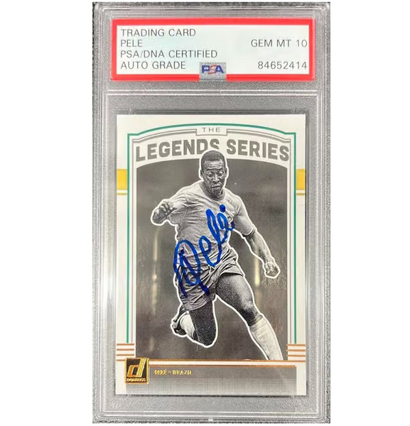 Pele Signed 2018-19 Panini Donruss The Legends Series - PSA 10 Autograph