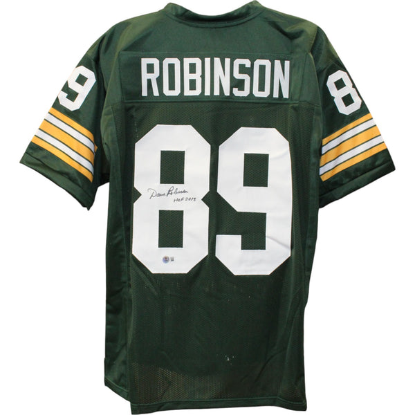 Dave Robinson Autographed Pro Style sz XL Green Jersey HOF Beckett Witness 51033