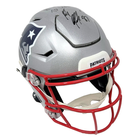 Rob Gronkowski Patriots Signed All Time Pats TD Leader Insc SpeedFlex Helmet JSA