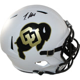 Travis Hunter Autographed Colorado Buffaloes F/S White Helmet Beckett WIT 57949
