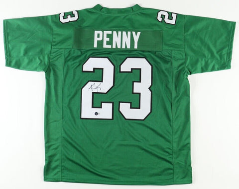 Rashaad Penny Signed Philadelphia Eagles Green Jersey (Beckett) #2 Running Back