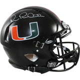 Michael Irvin Autographed Miami Hurricanes Authentic Black Helmet Beckett 56343