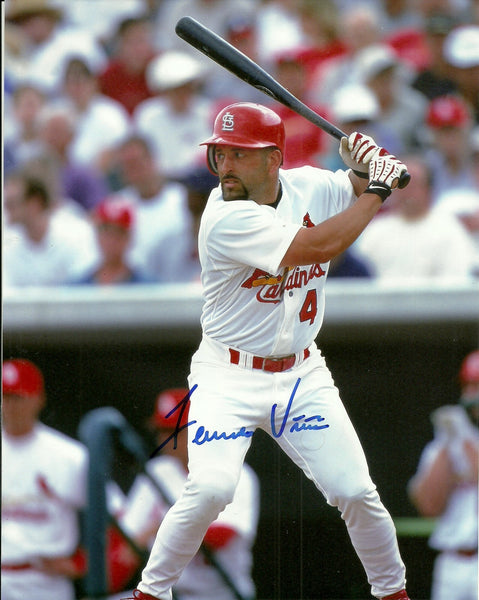 Cardinals FERNANDO VINA Signed 8x10 Photo #1 AUTO - 2000-2003 - 2 x Gold Glove