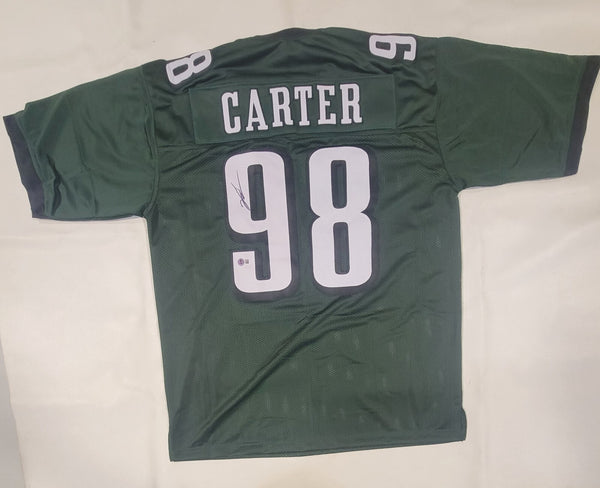 JALEN CARTER SIGNED AUTOGRAPHED PRO STYLE CUSTOM XL JERSEY BECKETT QR