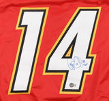 Theoren Fleury Signed Calgary Flames Jersey (Becket) 1989 Stanley Cup Champion