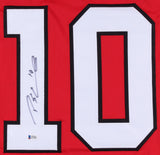 Patrick Sharp Signed Blackhawks Jersey (Beckett COA) Chicago 3xStanley Cup Champ