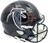 ANDRE RISON AUTOGRAPHED FALCONS 1990-02 FULL SIZE AUTHENTIC HELMET BAD MF