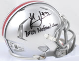 Jack Sawyer Signed Ohio St. Speed Mini Helmet 24 National Champs Beckett W Holo