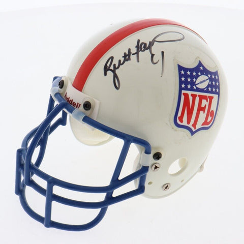 Brett Favre Signed NFL Logo Mini Helmet (JSA COA) Packers, New York Jet, Vikings