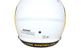 Kurt Warner Signed Los Angeles Rams Spd F/S Lunar Helmet BAS 40403