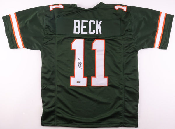 Carson Beck Signed Miami Hurricanes Green Jersey (Beckett) 2025 Starting Q.B