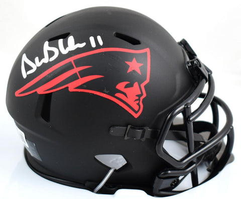 Drew Bledsoe Signed New England Patriots Eclipse Mini Helmet - Beckett W Holo