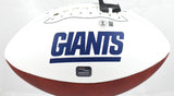 Tiki Barber Autographed New York Giants Logo Football - Beckett W Hologram