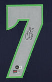 Geno Smith Signed Seahawks 35x43 Framed Jersey (Beckett) Seattle #1 Quarterback